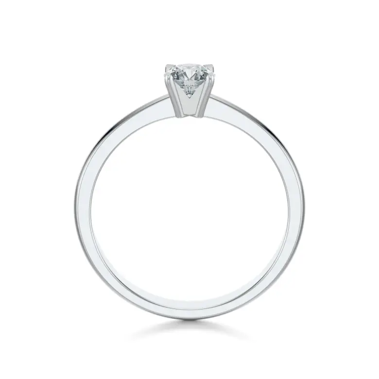 Pierścionek z białego złota z diamentem